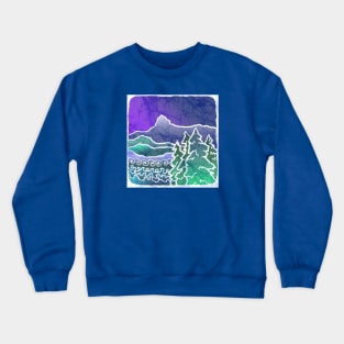 Mountain Batik Landscape Crewneck Sweatshirt